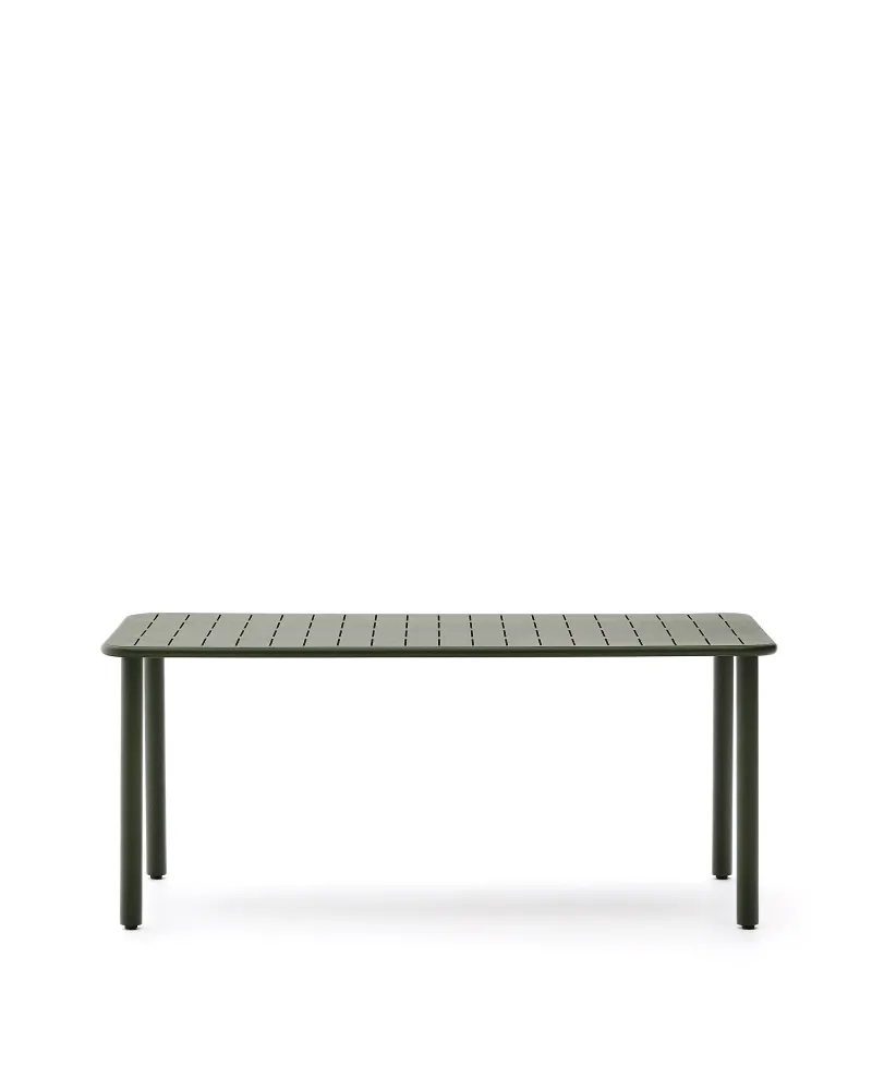 Brai kültéri asztal zöld galvanizált acélból 180 x 90cm