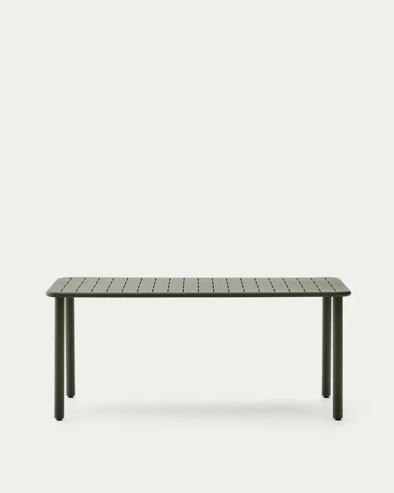 Brai kültéri asztal zöld galvanizált acélból 180 x 90cm