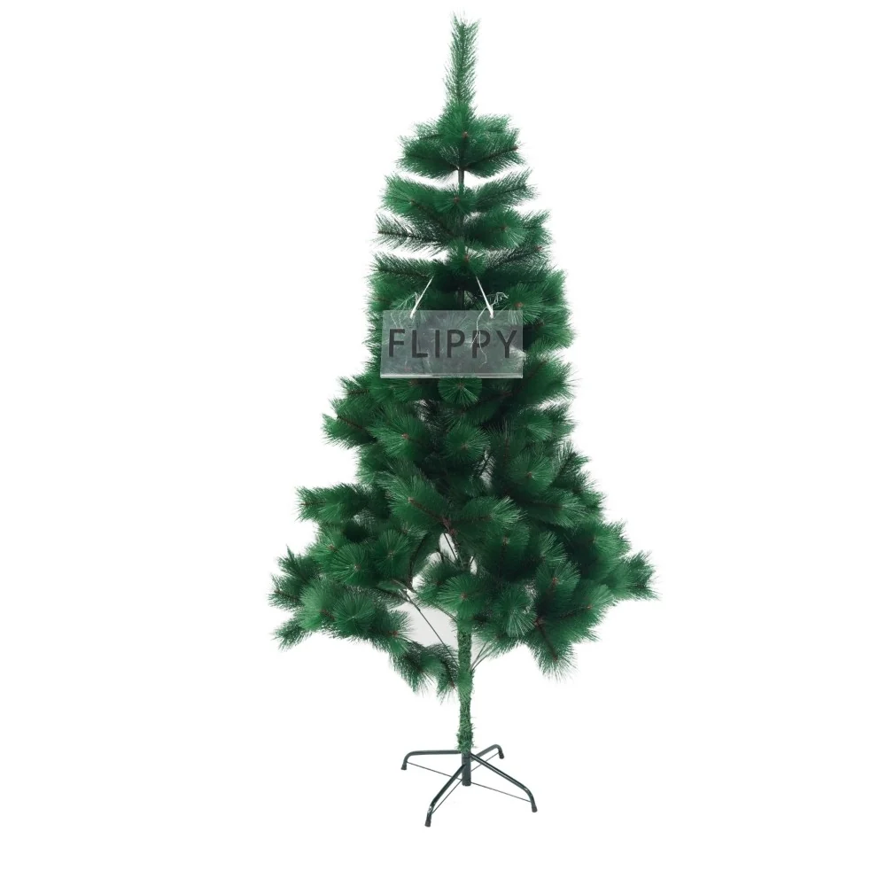 Vivimall klasszikus fenyő típusú műfenyő, beltéri/kültéri, 180 cm magas, zöld, fém állvánnyal