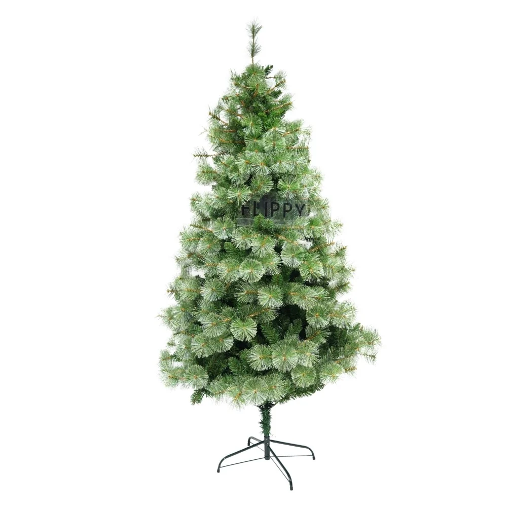 Vivimall műfenyő, fenyő típusú, beltéri/kültéri, 210 cm magasság, 125 cm átmérő, 980 ág, zöld, fém állvánnyal