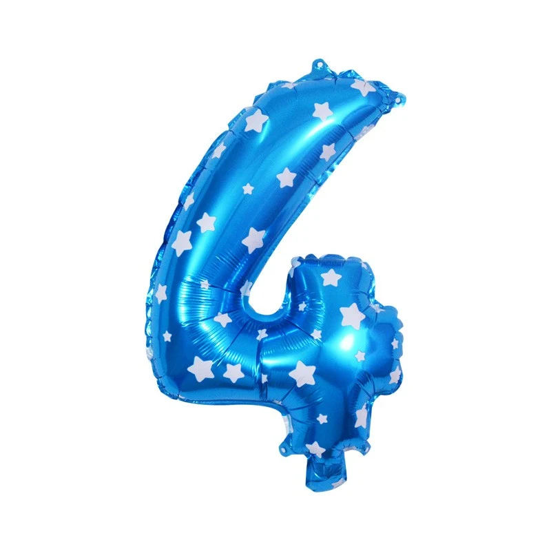 Fém fólia lufi figura, csillagminta, születésnapi téma, 80 cm, egyedi csomagolás, szívószállal, felfújható levegővel vagy...