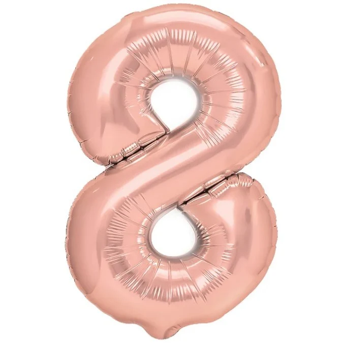 Vivimall fémfólia lufi, számfigura, 40 cm-es születésnapi téma, egyedi csomagolás, szívószál mellékelve, levegővel vagy hé...