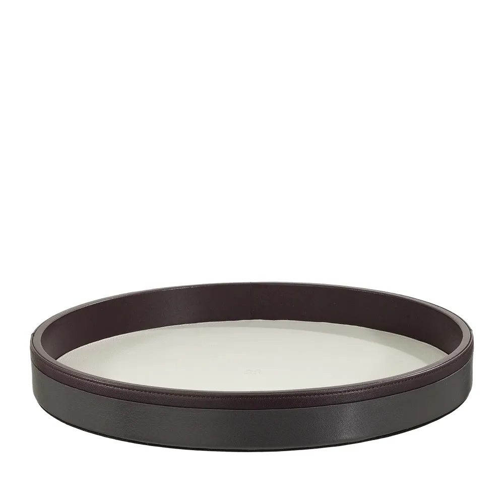 DUDU 32 cm-es kerek bőr tálaló többszínű otthoni irodai tároló, kifinomult design