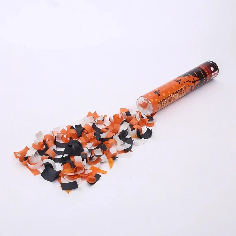 Konfettiágyú, 30 cm. Vivimall, Halloween modell, Papír Konfetti, Többszínű