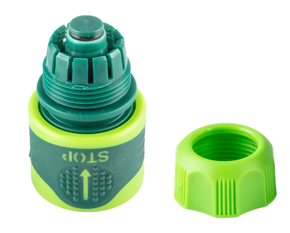 Tömlő gyorscsatlakozó 1/2", vízstoppos, kétkomponensű, min. rendelés: 5db