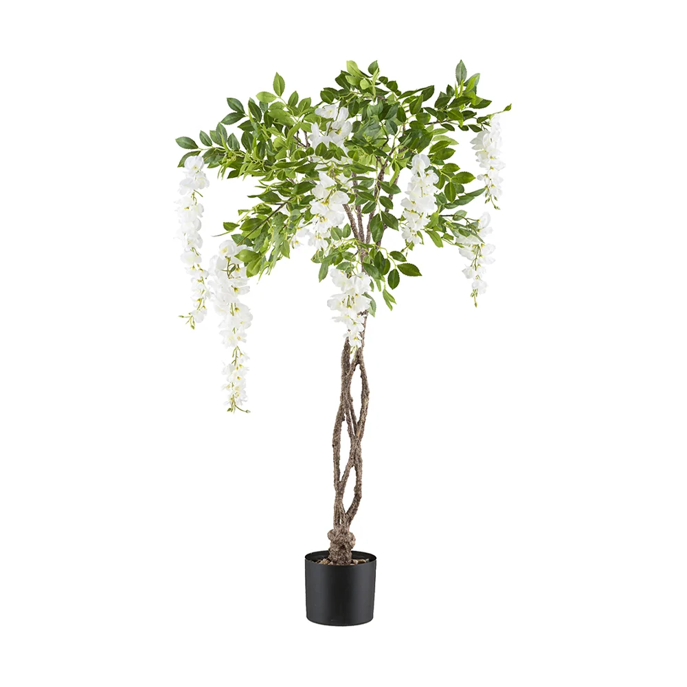 Fehér mű lilaakác fa 115 cm "Wisteria"