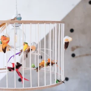 LAKALUK Birdcage csillár - Fehér - Közepes méretű