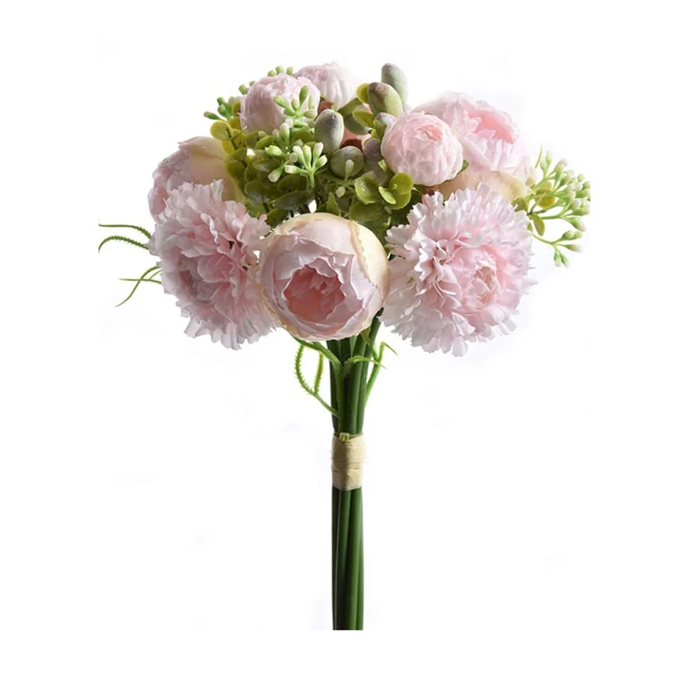 Pink színű vegyes virágcsokor 32 cm