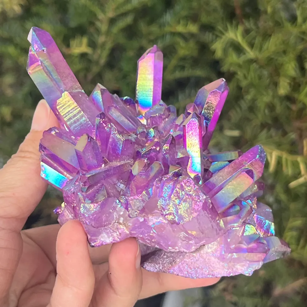Aura Purple Sötét színtelen kvarcfürt | 3. modell