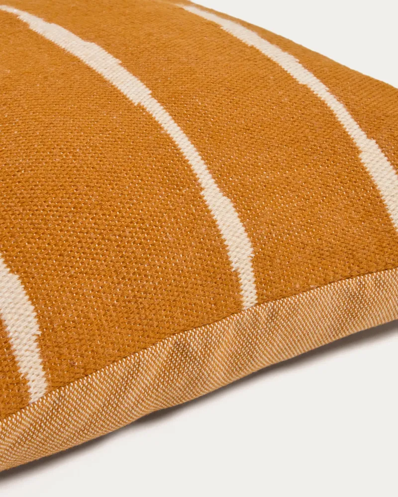 Daila narancssárga 100% PET padlópárna huzat Ikat grafikával 70 x 70 cm
