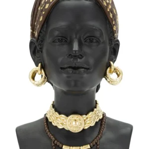 African Princess – női afrikai szobor 19X18,5X30 cm