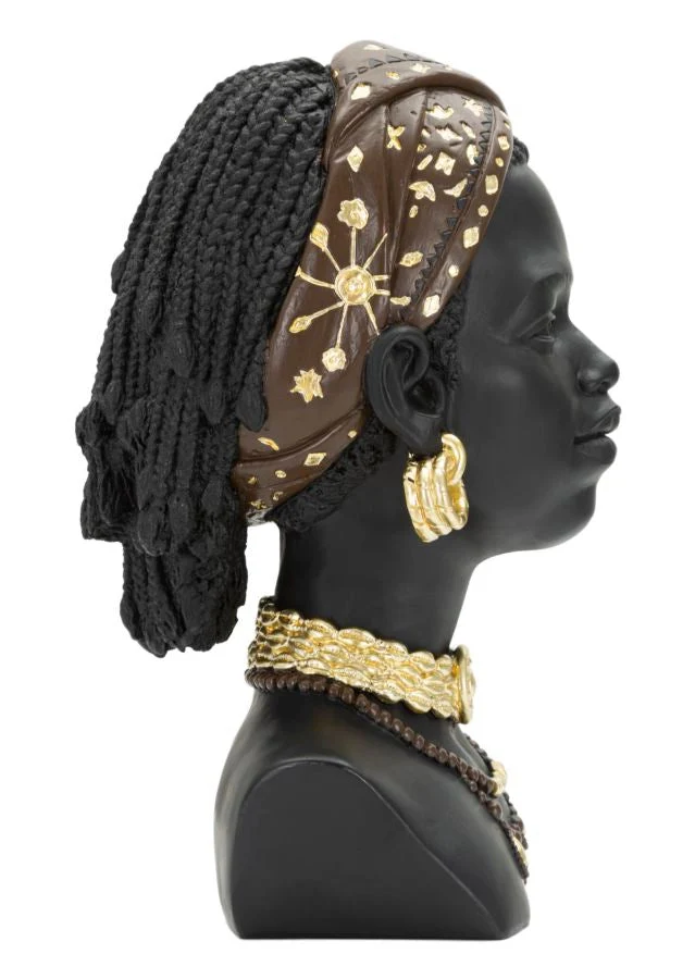 African Princess – női afrikai szobor 19X18,5X30 cm