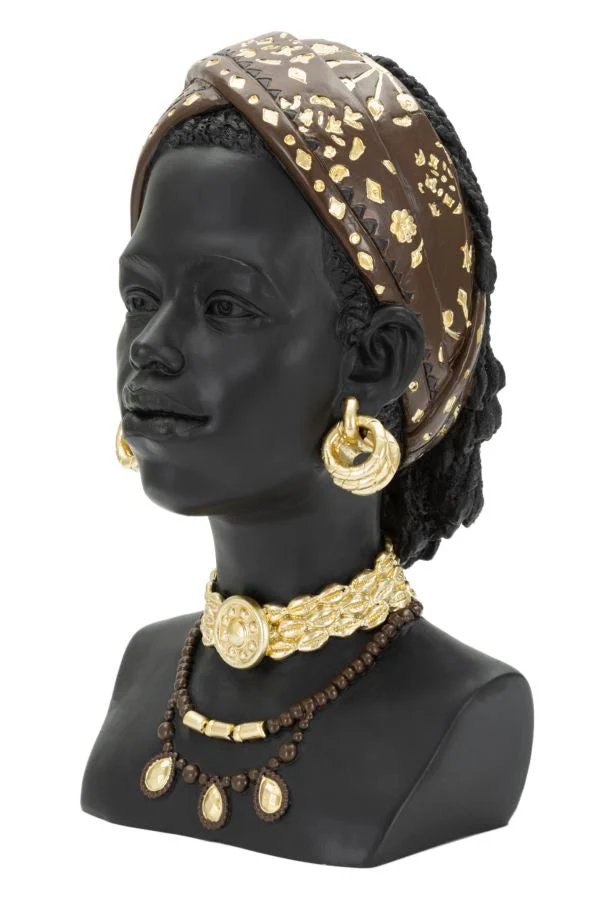 African Princess – női afrikai szobor 19X18,5X30 cm