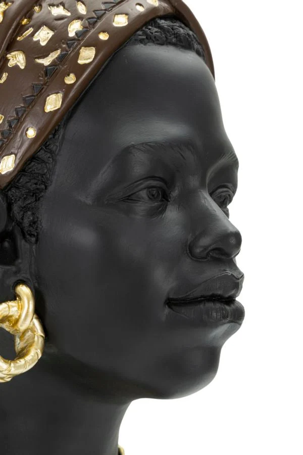 African Princess – női afrikai szobor 19X18,5X30 cm