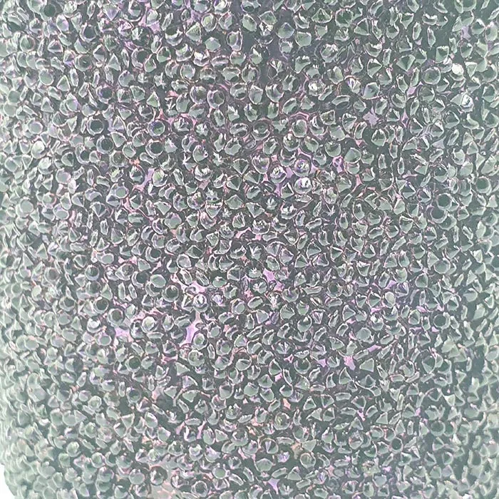Anatolia lila üveg mécsestartó – 8 cm (kézzel készült felülettel)