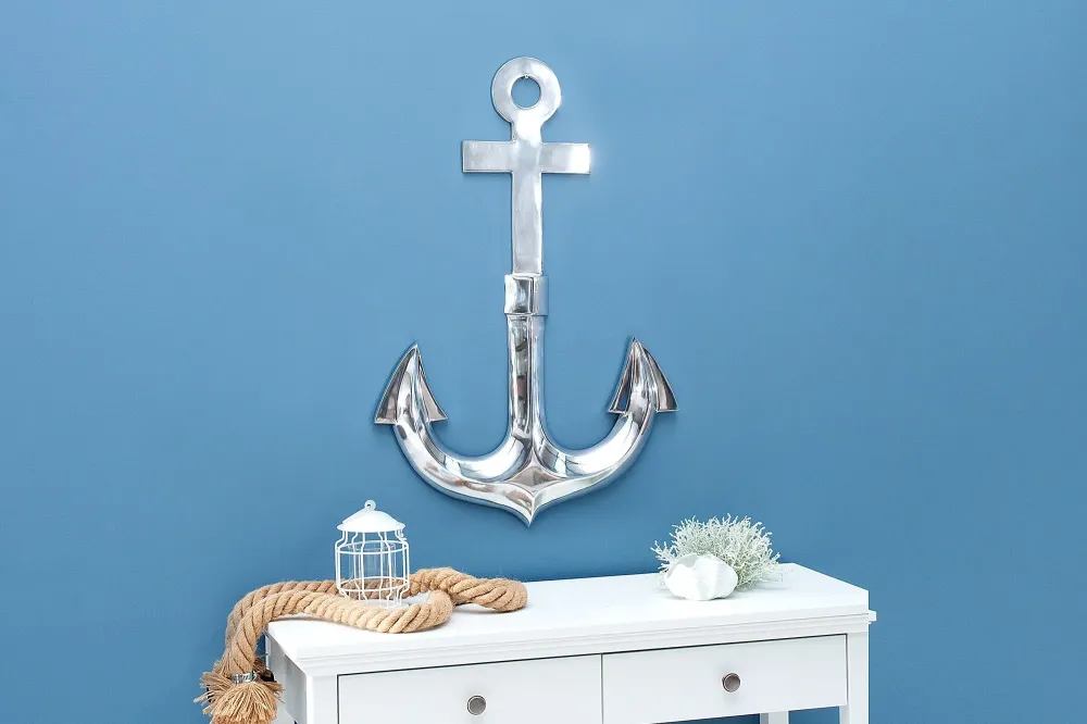 ANCHOR ezüst fali dekoráció 70cm