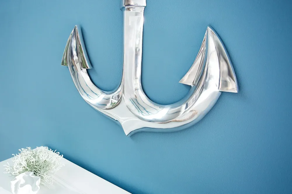 ANCHOR ezüst fali dekoráció 70cm