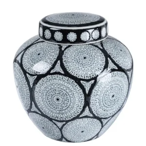 ANTIFONE fekete porcelán váza