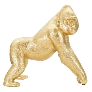 Aranyszínű Gorilla Szobor (Modern Dekoráció)