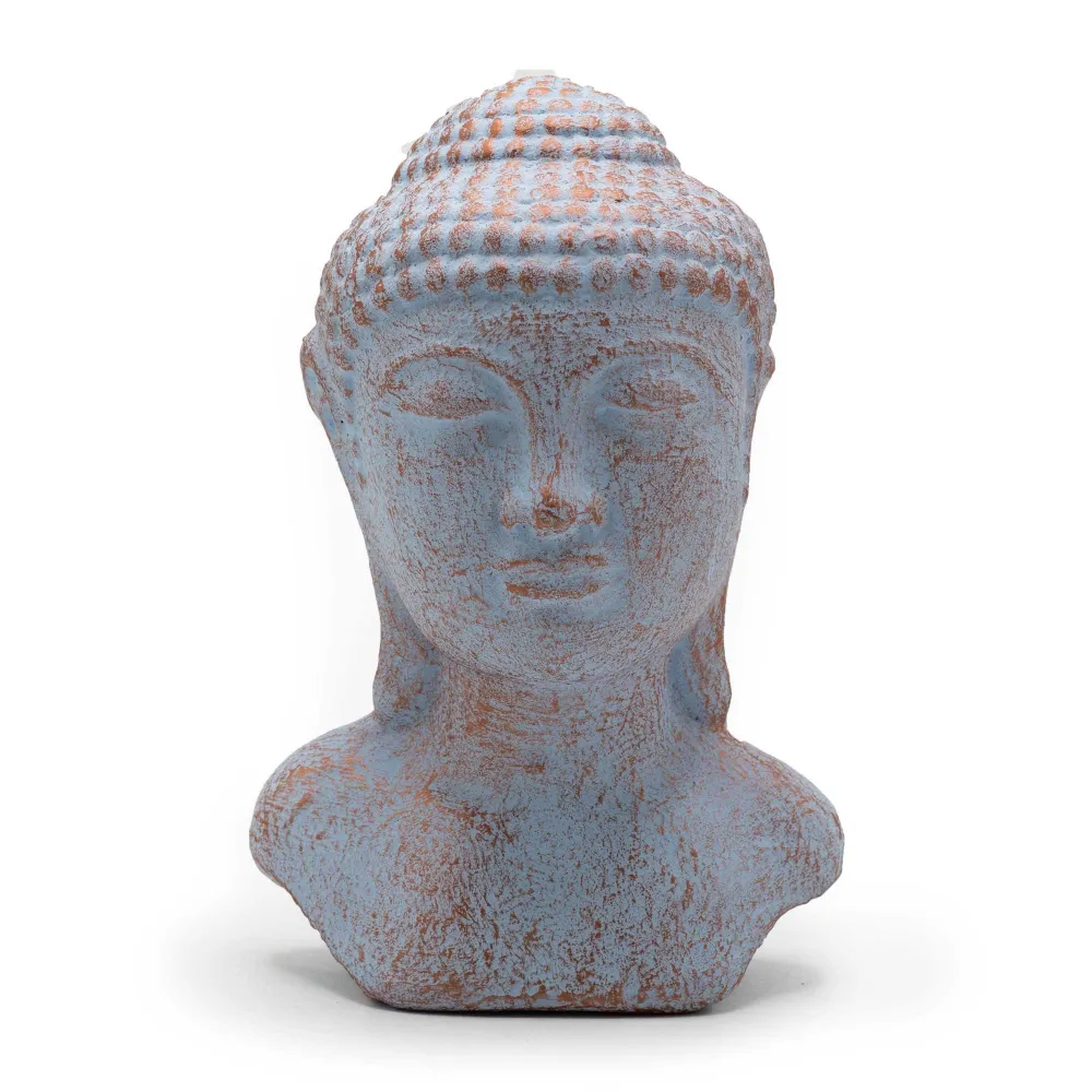 Beton Buddha Fej Szobor – Kék Réz