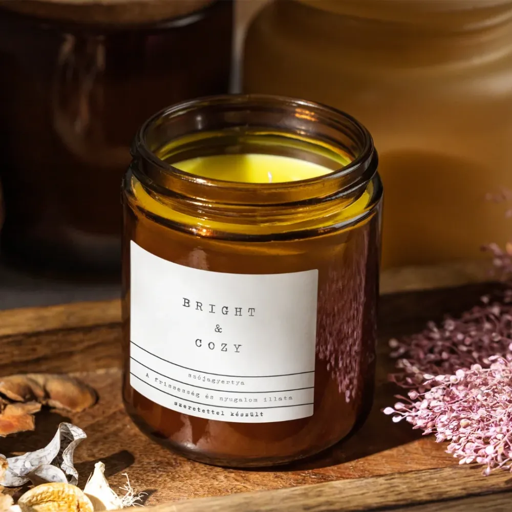 Bright & Cozy – ve skleněné hnědé dóze