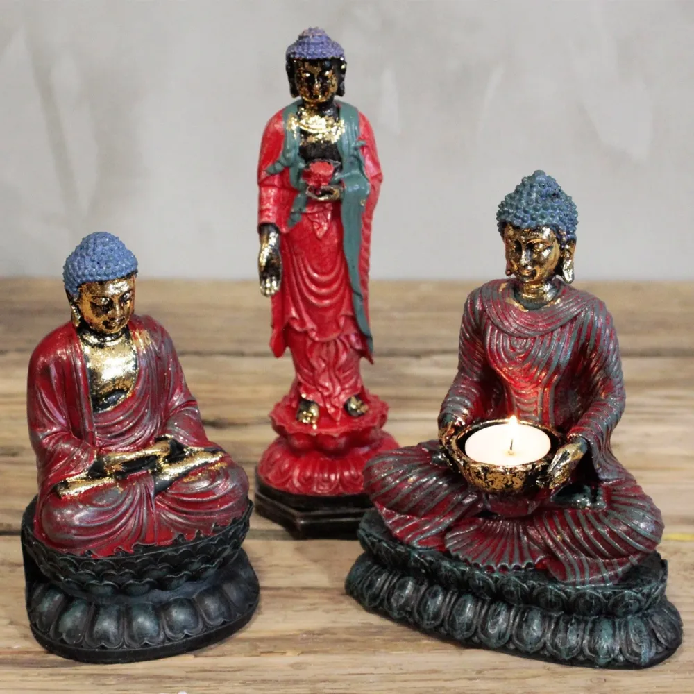 Buddha gyertyatartó antik