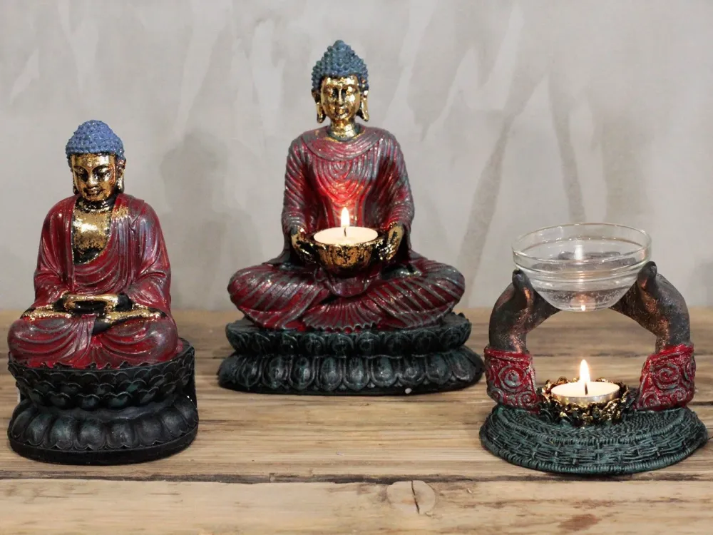 Buddha gyertyatartó antik