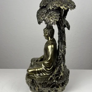 Buddha Szobor Bodhi-Fa Alatt (Bronz Hatású)