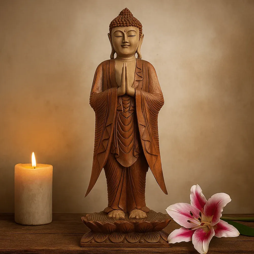 Buddha szobor álló 1m üdvözlet