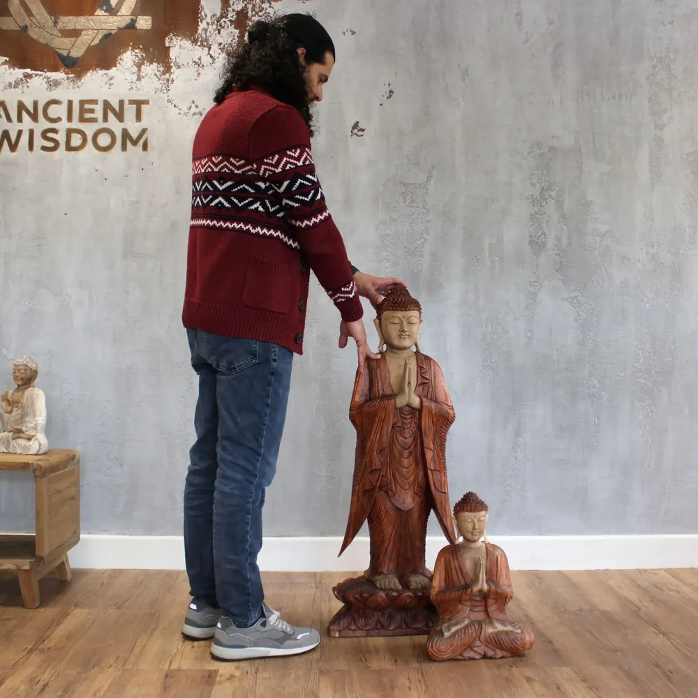Buddha szobor álló 1m üdvözlet