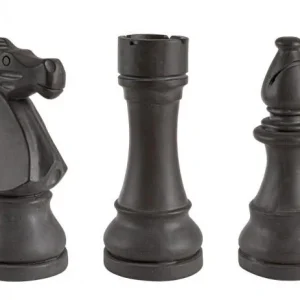 CHESS fekete üvegszál dísztárgy 3db