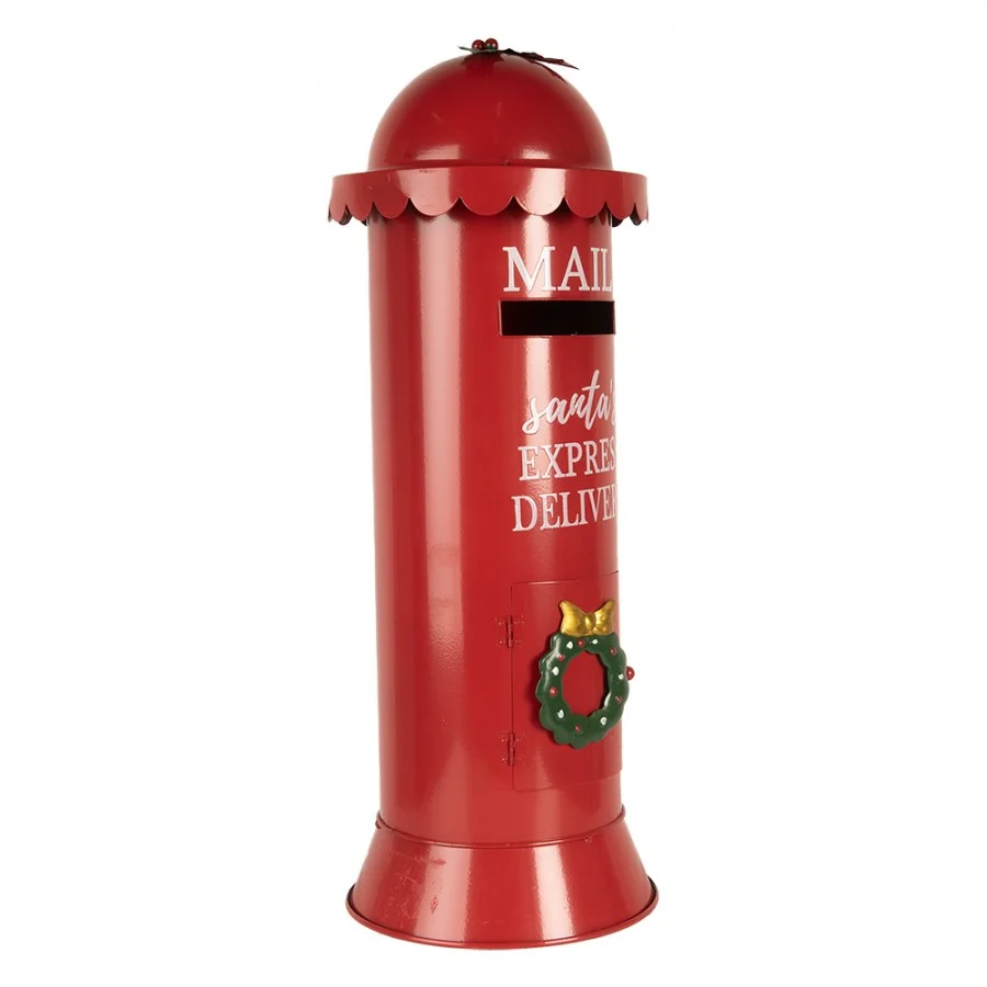 Clayre & Eef piros karácsonyi postaláda Express delivery 52 cm
