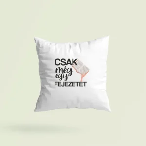 Csak még egy fejezetet könyvmoly hobbi párna