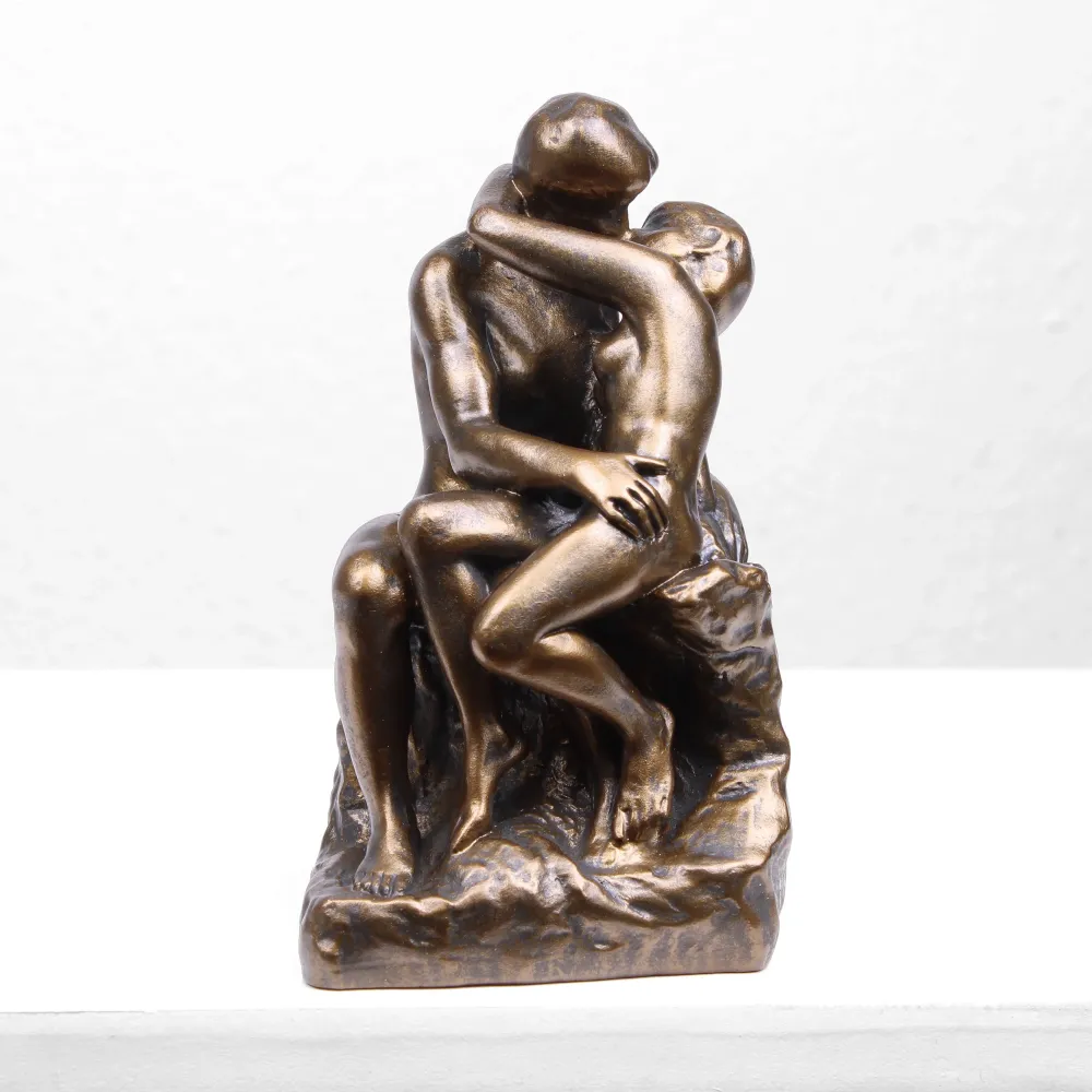 Csók (Rodin Szerelmesek hideg öntvény bronz szobor)