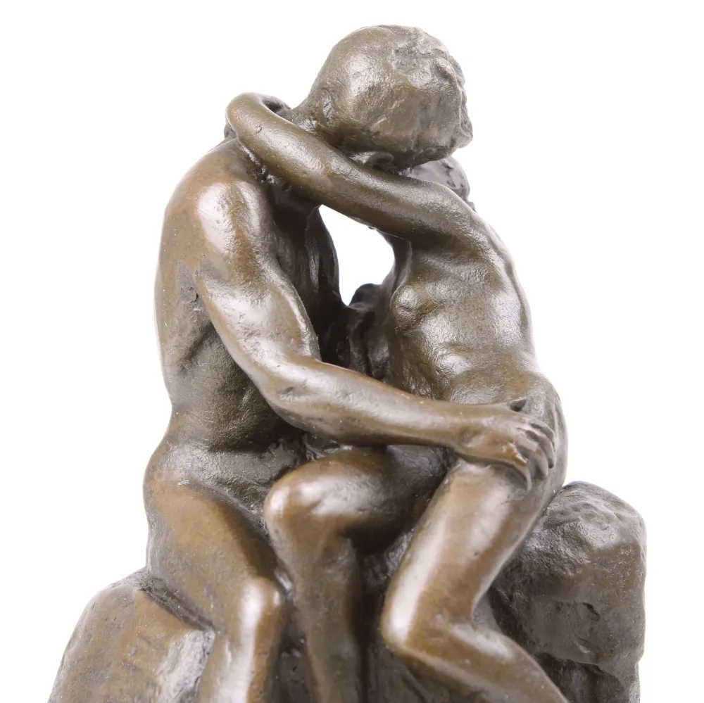 Csók Szobor (Szerelmespár Rodin Alkotása - Öntött Bronz Szobor)