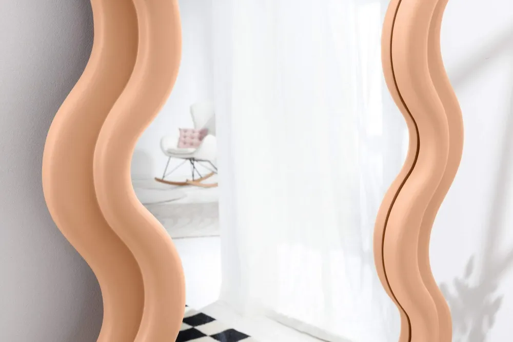 CURVY narancssárga tükör falitükör