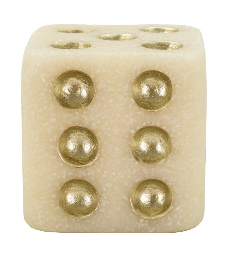 Dekor dobókocka fehér színben 8X8X8 cm