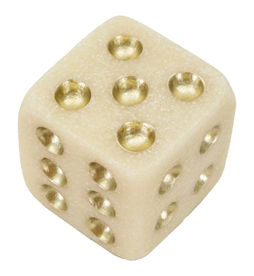 Dekor dobókocka fehér színben 8X8X8 cm
