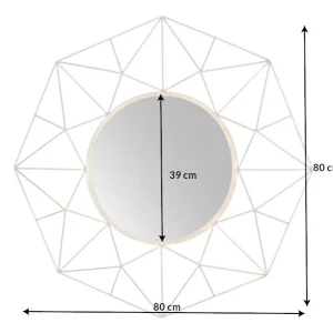 DIAMOND arany falitükör 80cm