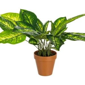 DIEFFENBACHIA zöld műanyag művirág 45cm
