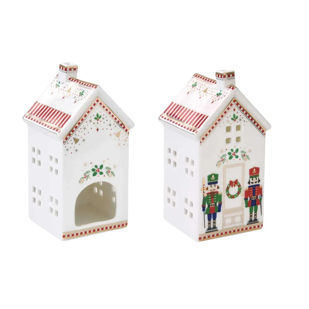 Diótörő karácsonyi mécsestartó házikó Nutcrackers