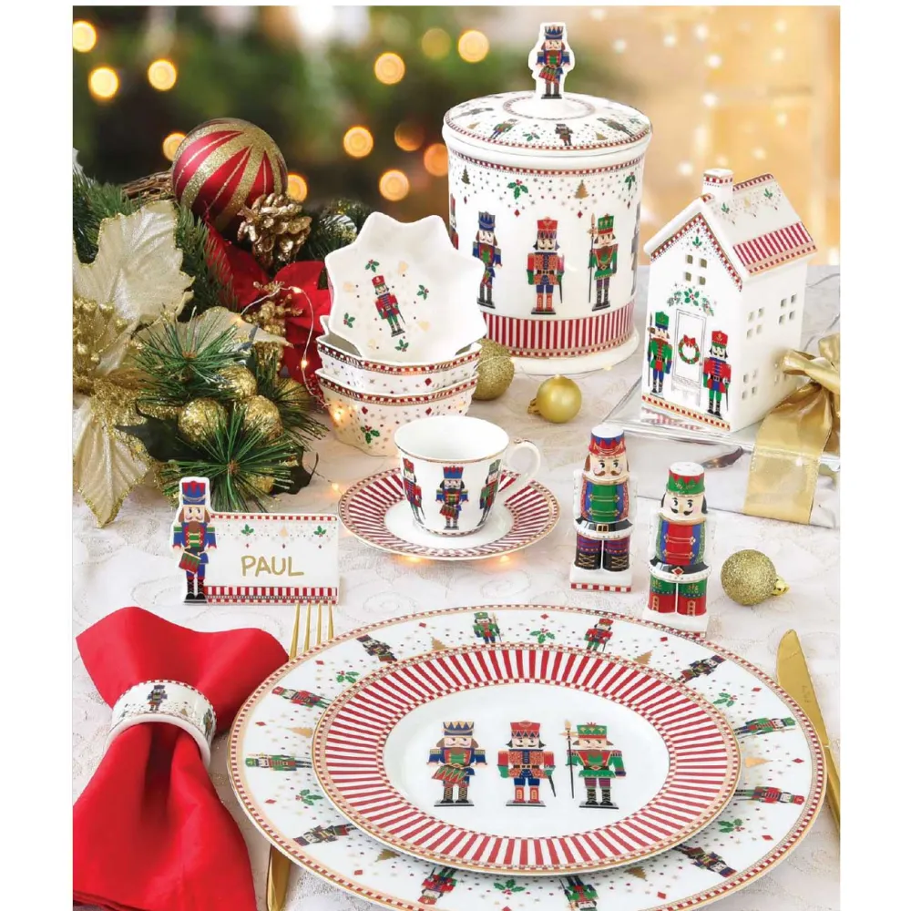 Diótörő karácsonyi mécsestartó házikó Nutcrackers