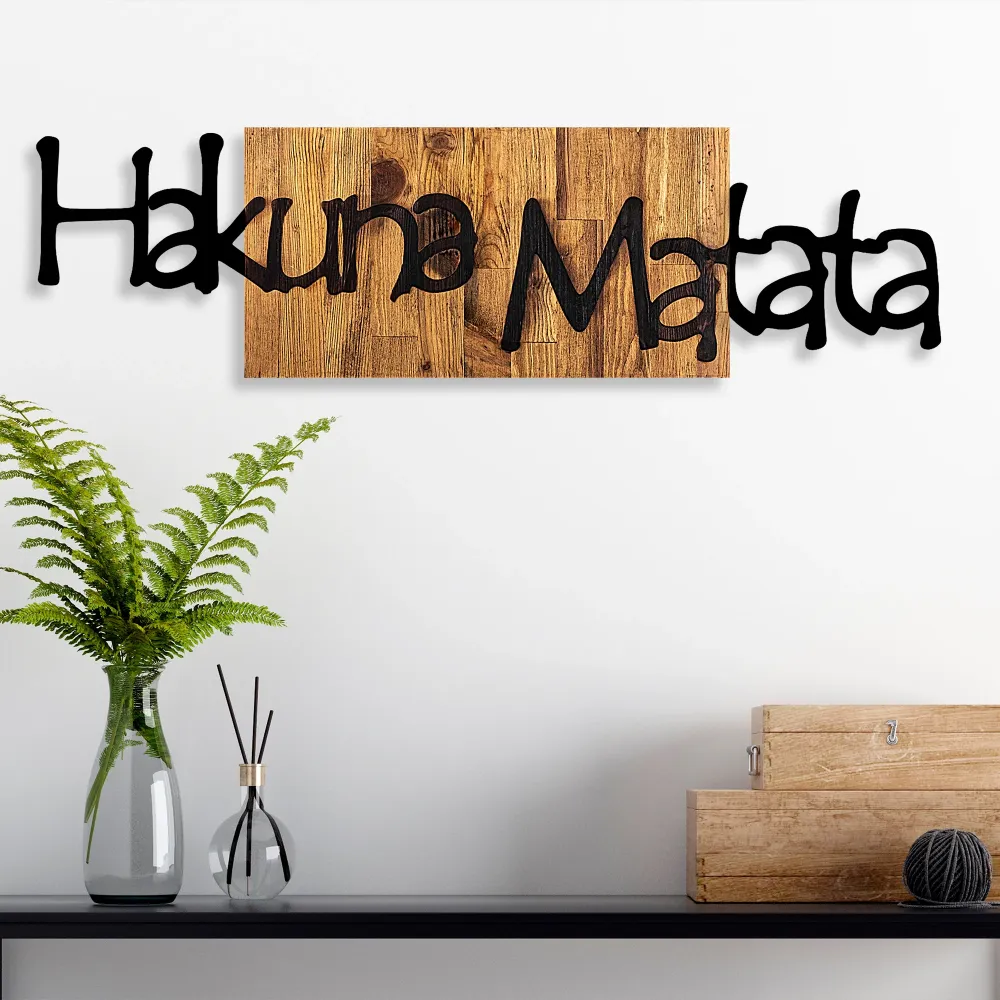 Fa fali dekoráció, hakuna matata 4