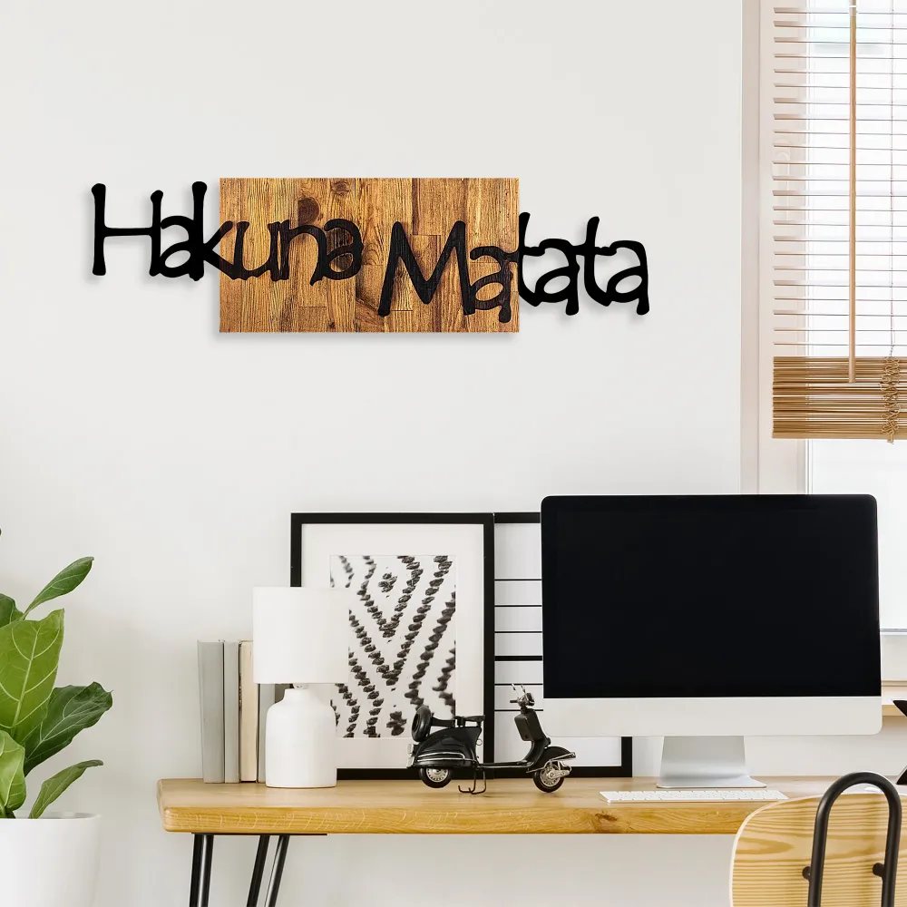 Fa fali dekoráció, hakuna matata 4