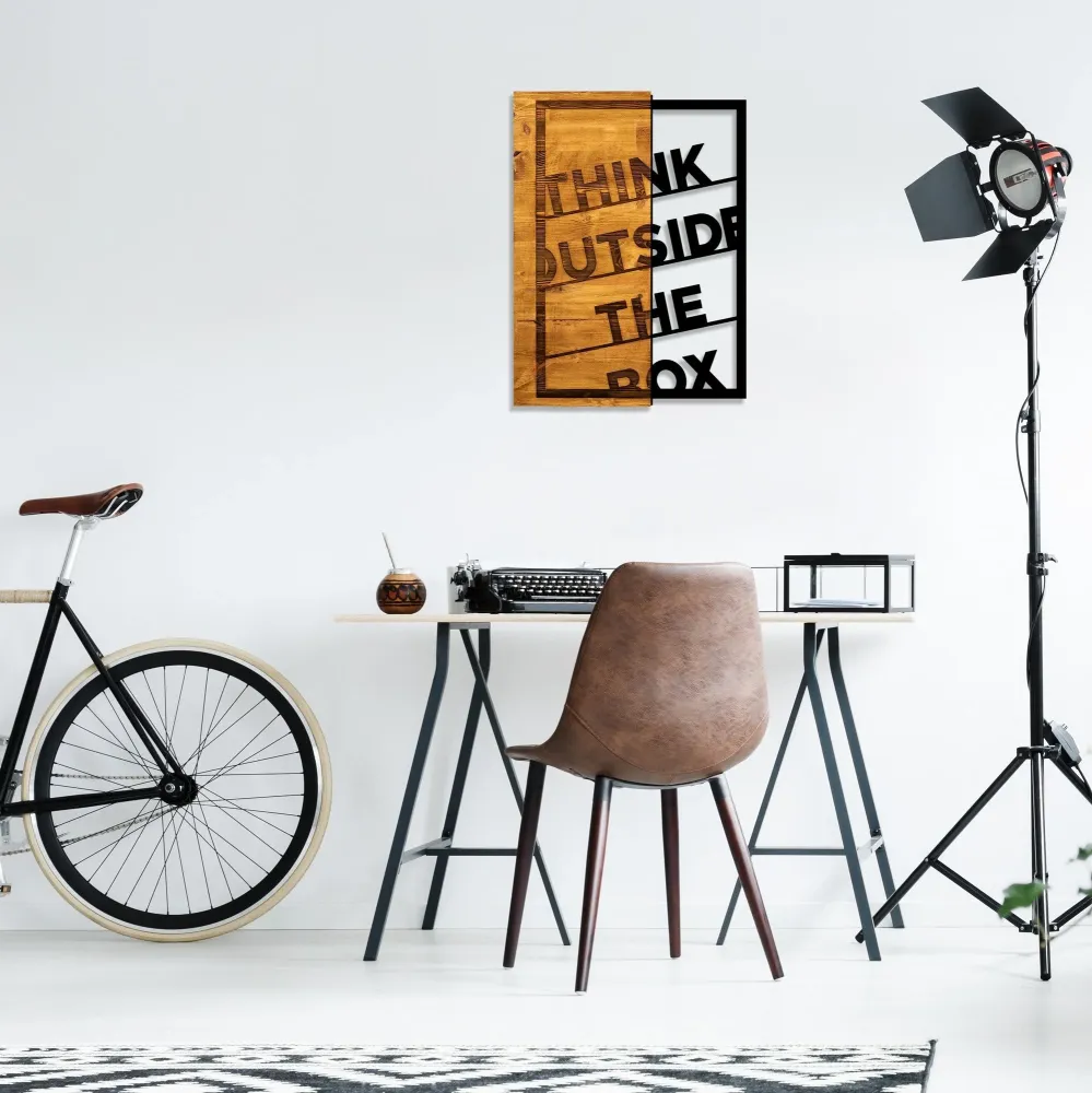 Fa fali dekoráció "Think Outside Box"