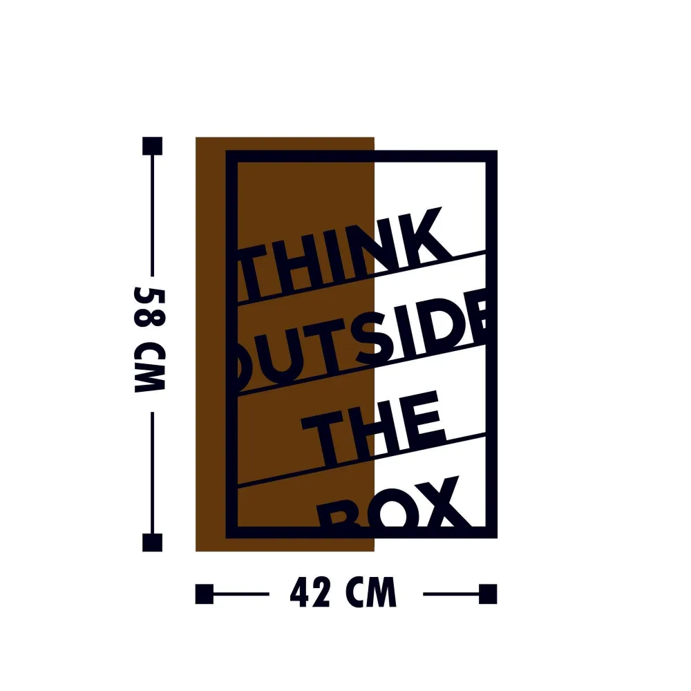 Fa fali dekoráció "Think Outside Box"