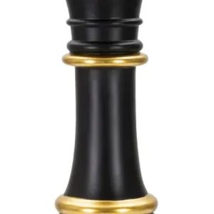 Fekete & Aranyszínű Királynő Sakkbábú (Modern Szobor)