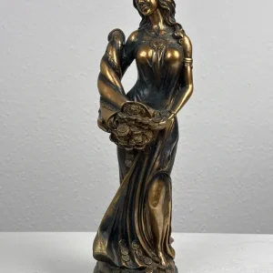 Fortuna Istennő Szobor – Görög Szerencseistennő (Antikolt bronz hatású)