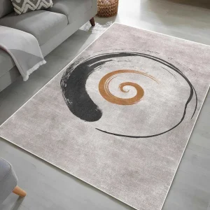 Funky modern bézs körmintás puha szőnyeg