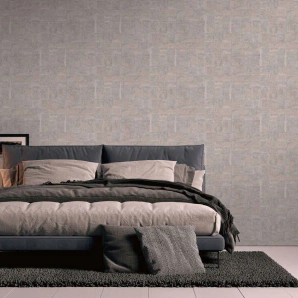 Geometrikus világos beige tapéta
